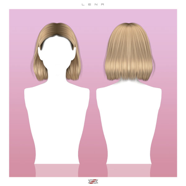 Alpha Lena hairstyle by lexel - The Sims 4 Custom Content