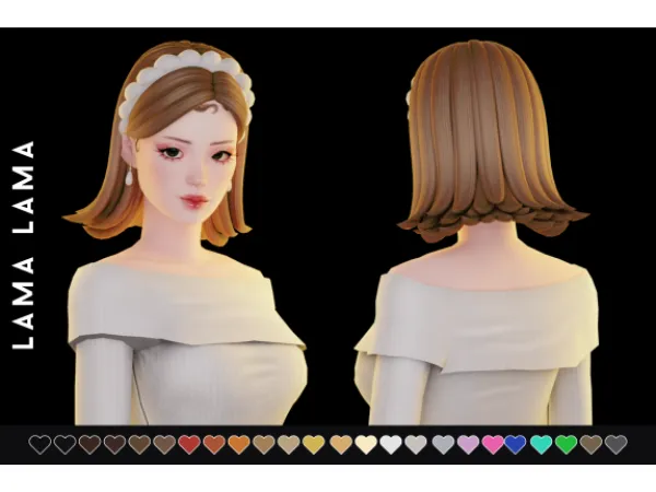 Maxis Match LamaLama_Hair Twila - The Sims 4 Custom Content