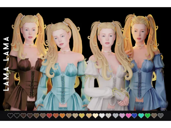 Maxis Match Hair Eppie by LamaLama - The Sims 4 Custom Content