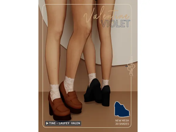 Maxis Match Violet Shoes by MissValentine - The Sims 4 Custom Content
