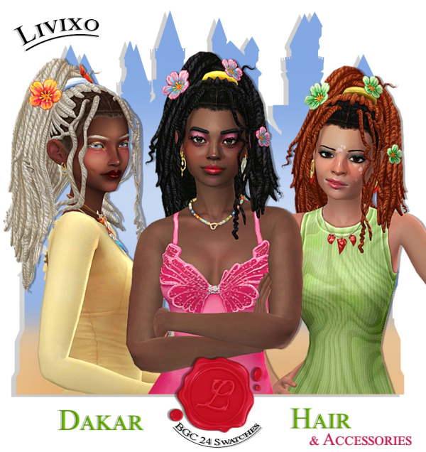 Maxis Match DAKAR HAIR by simsfinds - The Sims 4 Custom Content
