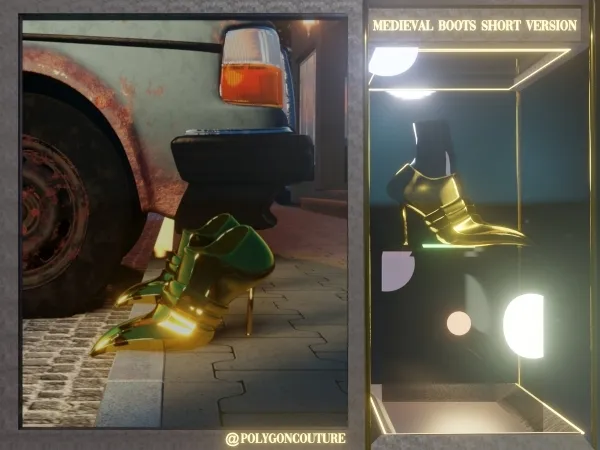 Maxis Match Medieval Boots (short version) - The Sims 4 Custom Content