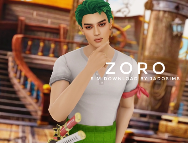 Alpha Zoro Arata Mackenyu (Sim Download) by shopwithflynnn - The Sims 4 Custom Content