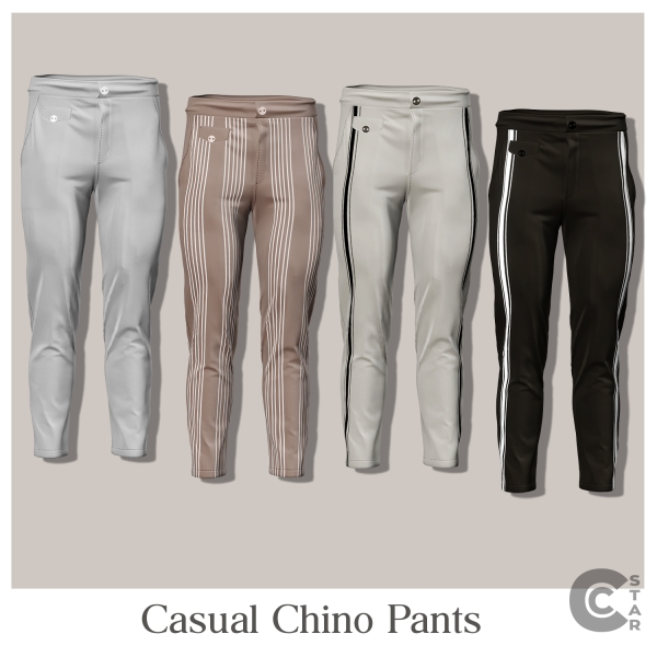 Alpha Casual Chino Pants cool_content_star by cool_content_star - The Sims 4 Custom Content
