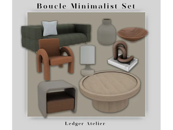 Alpha Boucle Minimalist Set (AtelierPlusAll) Bonus Items - The Sims 4 Custom Content