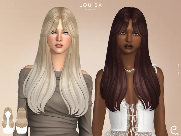Maxis Match [EnriqueS4] Louisa Hairstyle by simsfinds - The Sims 4 Custom Content