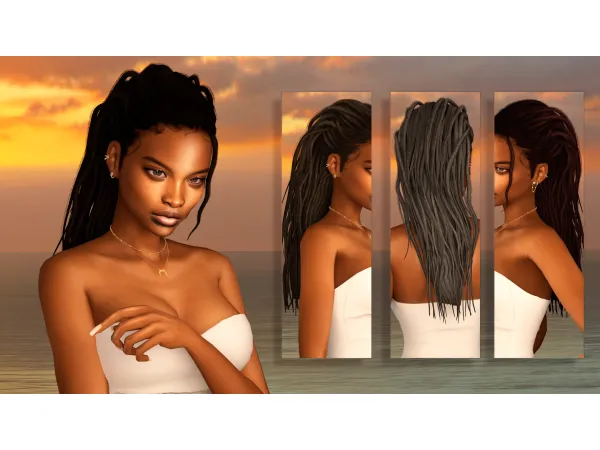 Alpha Taraji Hairstyle - The Sims 4 Custom Content