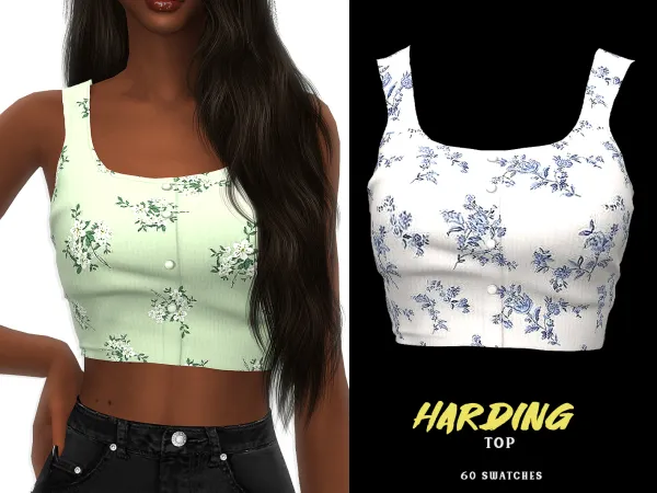 Alpha Harding Top by grafity-cc - The Sims 4 Custom Content