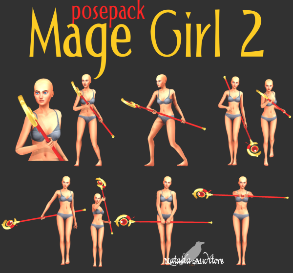 Mix Mage girl 2 posepack auditore by simsfinds - The Sims 4 Custom Content