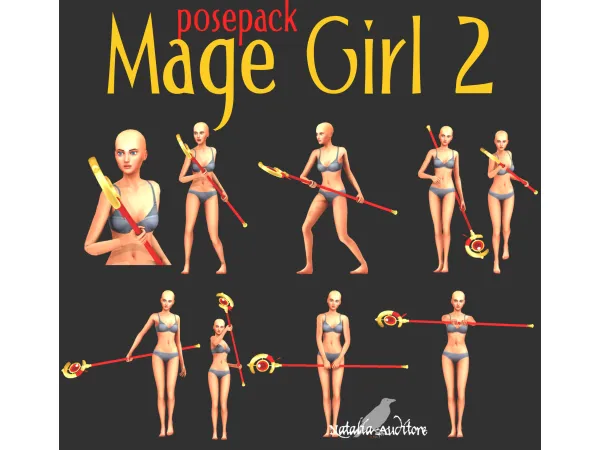 Mix Mage girl 2 posepack auditore by natalia - The Sims 4 Custom Content