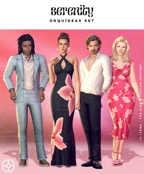 Maxis Match Orquídeas Set by simsfinds - The Sims 4 Custom Content