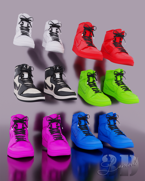 Mix air jordan shoes by lamontcreatorr - The Sims 4 Custom Content