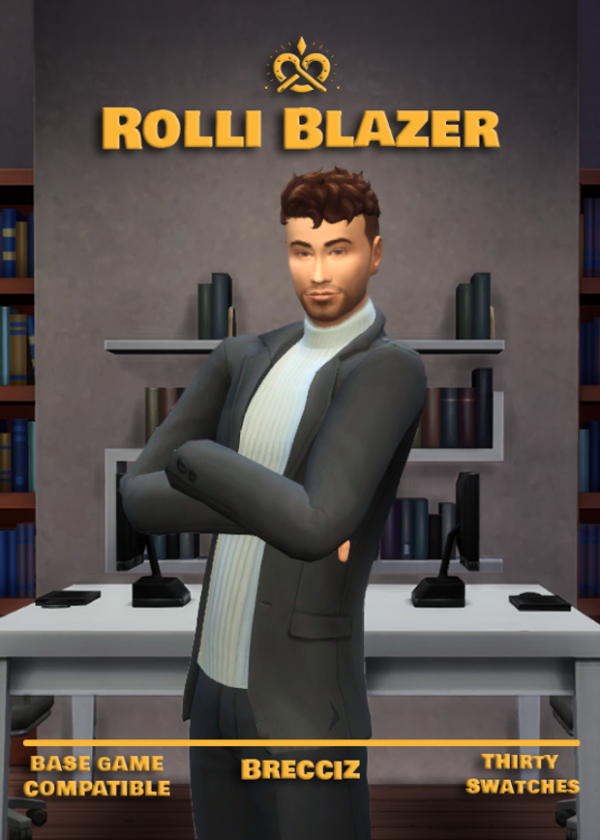 Maxis Match Rolli Blazer by simsfinds - The Sims 4 Custom Content