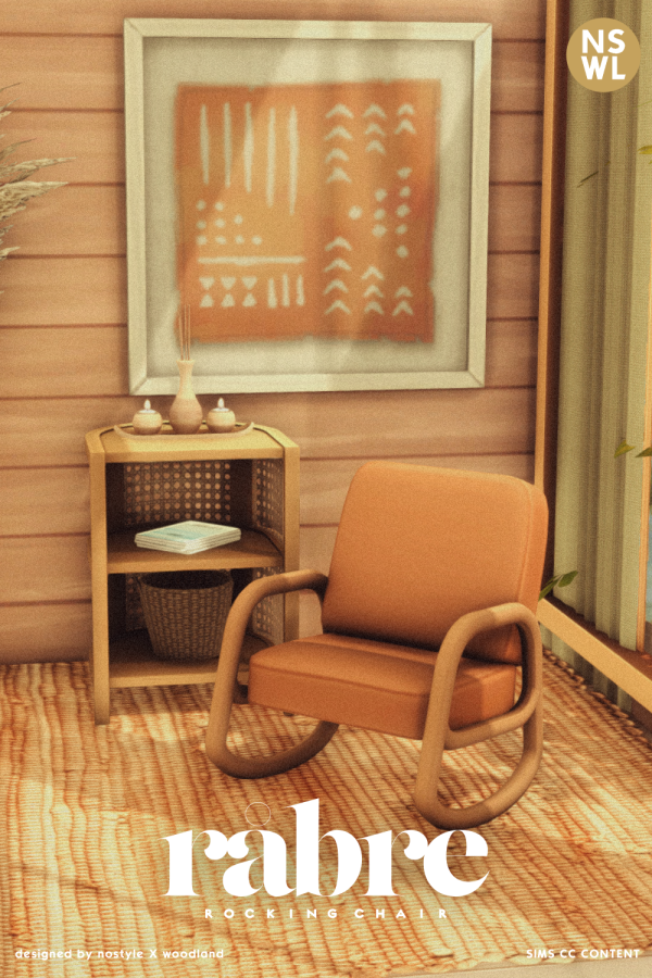 Maxis Match råbre rocking chair by simsfinds - The Sims 4 Custom Content