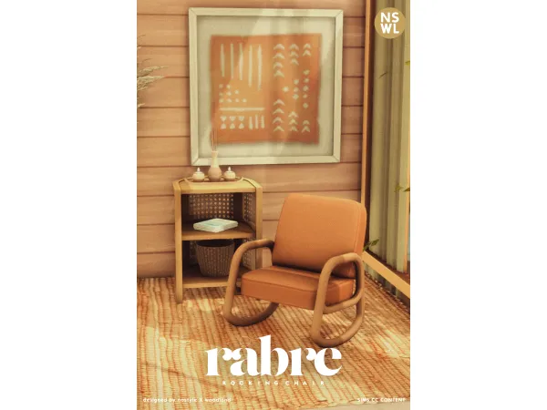Maxis Match råbre rocking chair by nostylesimsstudio - The Sims 4 Custom Content