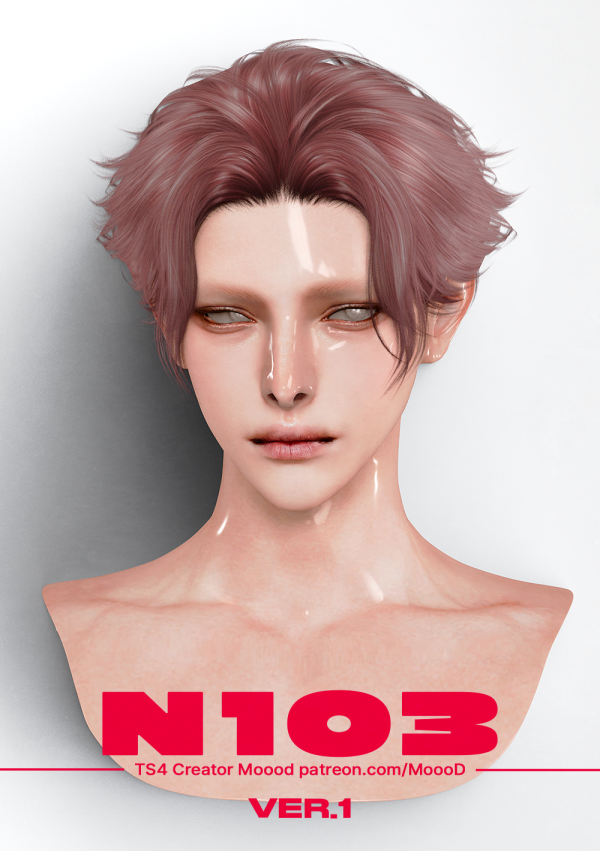 Alpha [SIMS4TS4] MoooD Hair N103 VER1 by by simsfinds - The Sims 4 Custom Content
