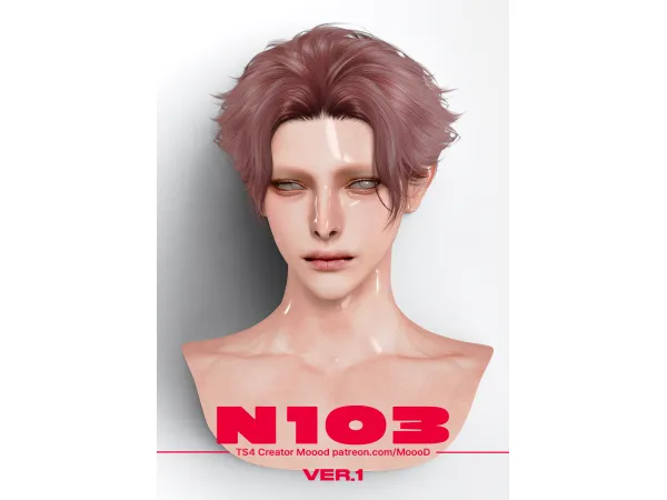 Alpha [SIMS4TS4] MoooD Hair N103 VER1 by - The Sims 4 Custom Content
