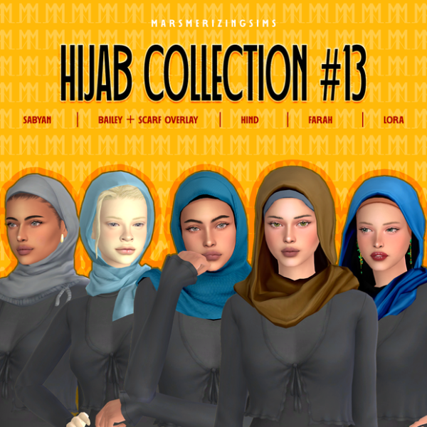 Maxis Match Hijab Collection 13 by simsfinds - The Sims 4 Custom Content