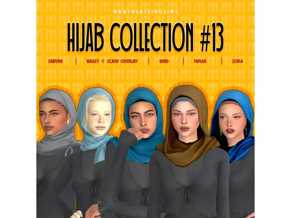 Maxis Match Hijab Collection 13 by marsmerizingsims - The Sims 4 Custom Content