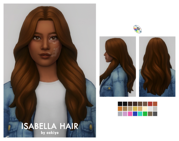 Maxis Match Isabella Hair by simsfinds - The Sims 4 Custom Content
