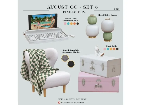 Alpha August CCSet 6 - The Sims 4 Custom Content