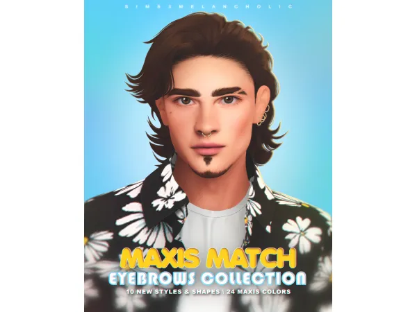 Maxis Match MAXIS MATCH EYEBROWS COLLECTION by sims3melancholic - The Sims 4 Custom Content