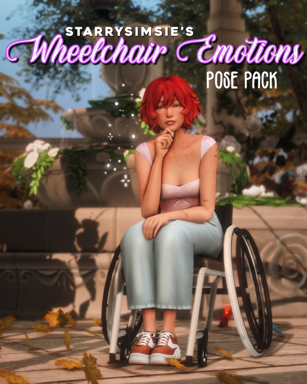Mix Wheelchair Emotions Pose Pack by simsfinds - The Sims 4 Custom Content
