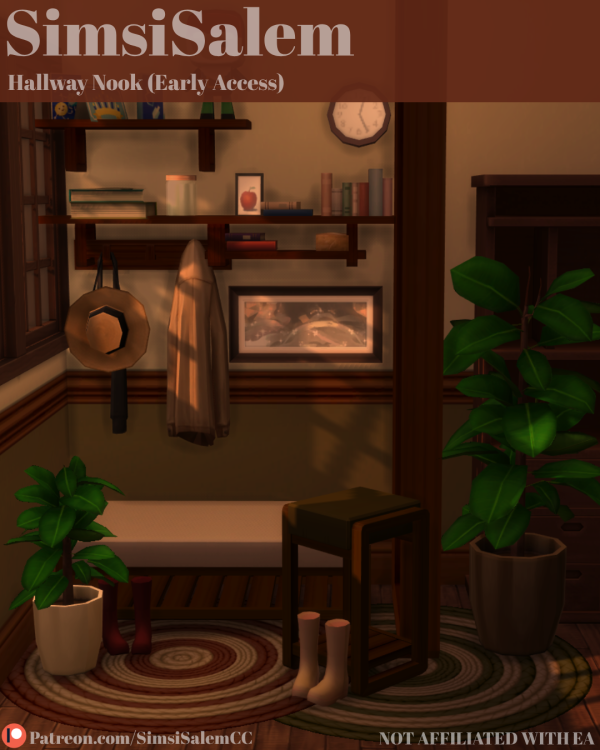 Maxis Match June Hallway Nook by simsfinds - The Sims 4 Custom Content