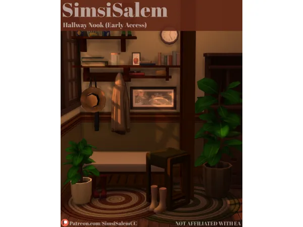 Maxis Match June Hallway Nook by SimsiSalem - The Sims 4 Custom Content