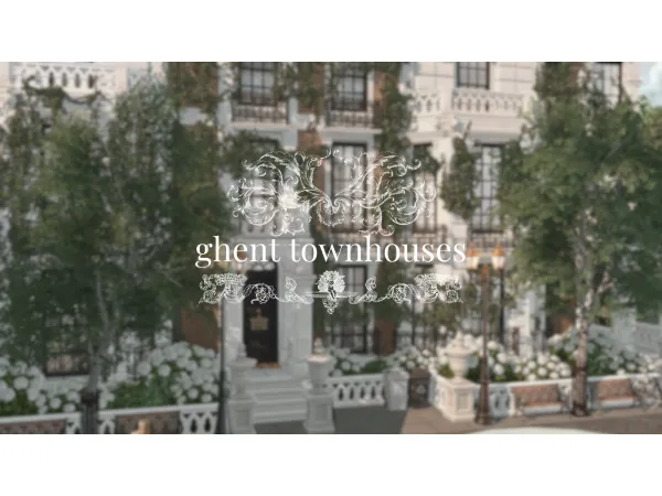 Alpha ghent townhouses by simsjii - The Sims 4 Custom Content