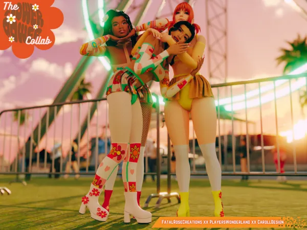 Alpha The Flower Power Collab - The Sims 4 Custom Content