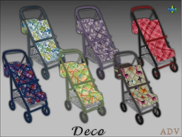 Mix Strollers (Deco) - The Sims 4 Custom Content