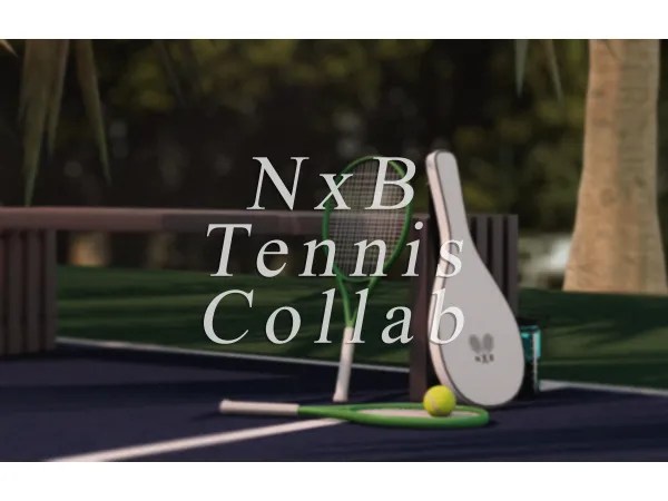Alpha [LOT] N x B Tennis collab by nickname_sims4 - The Sims 4 Custom Content
