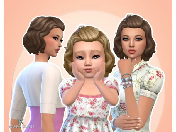 Maxis Match Short Wavy Pinned by Kiara Zurk - The Sims 4 Custom Content
