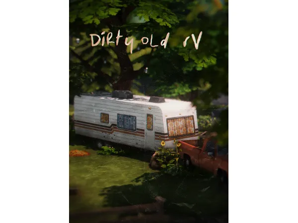 Maxis Match DIRTY OLD RV a functional portable affordable home by lucidicer - The Sims 4 Custom Content