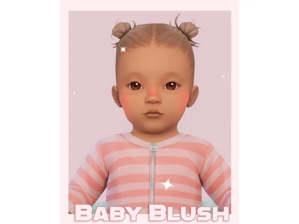 Sims 4 Maxis Match Maquillage para Bebés CC: Baby Blush by  jellypawss