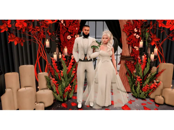 Mix Gothic Wedding Venue by simsfinds - The Sims 4 Custom Content