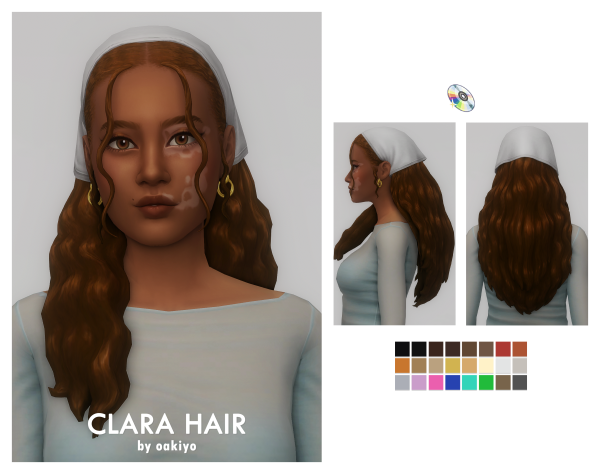 Maxis Match Clara Hair by simsfinds - The Sims 4 Custom Content