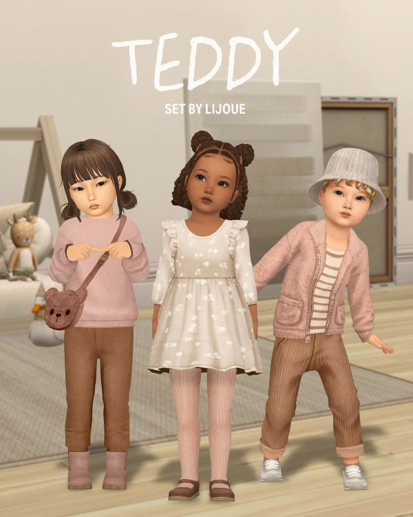 Maxis Match teddy set by simsfinds - The Sims 4 Custom Content