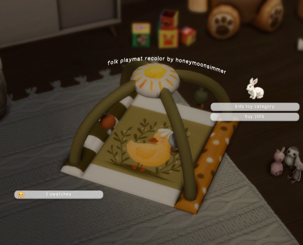 Mix honeymoonsimmer folk playmat recolor by simsfinds - The Sims 4 Custom Content