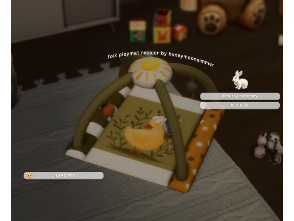 Mix honeymoonsimmer folk playmat recolor - The Sims 4 Custom Content