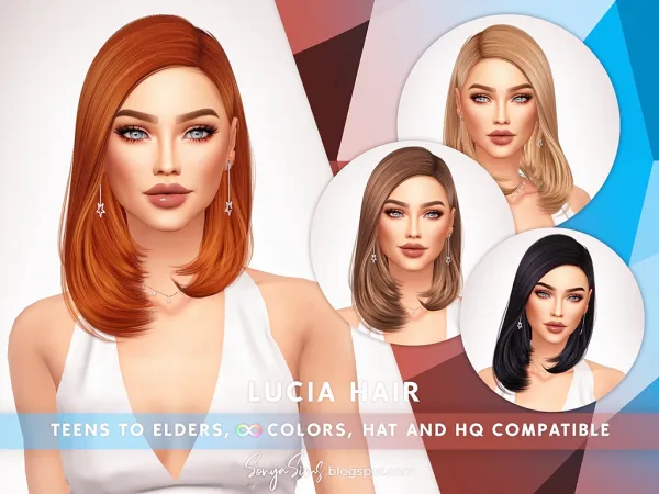 Alpha SONYASIMS LUCIA HAIR - The Sims 4 Custom Content