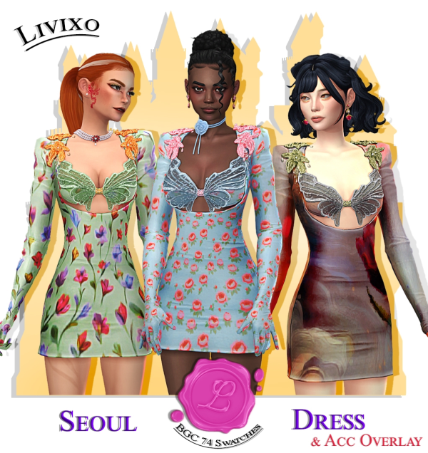 Maxis Match SEOUL DRESS by simsfinds - The Sims 4 Custom Content