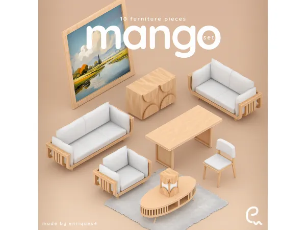Maxis Match [EnriqueS4] Mango Set - The Sims 4 Custom Content