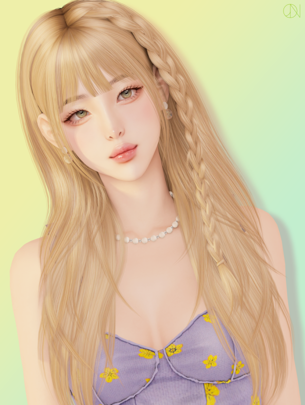 Alpha [JINO] HAIR N16 SOPHIA by simsfinds - The Sims 4 Custom Content