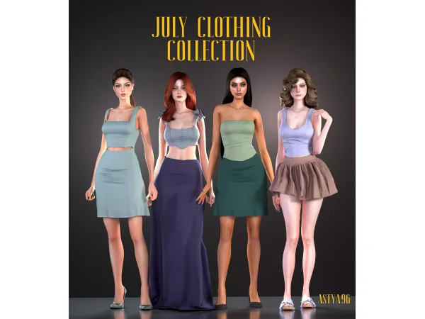 Alpha July Collection 2024 by astya96 - The Sims 4 Custom Content