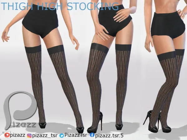 Alpha Stocking (Small set) by pizazz - The Sims 4 Custom Content