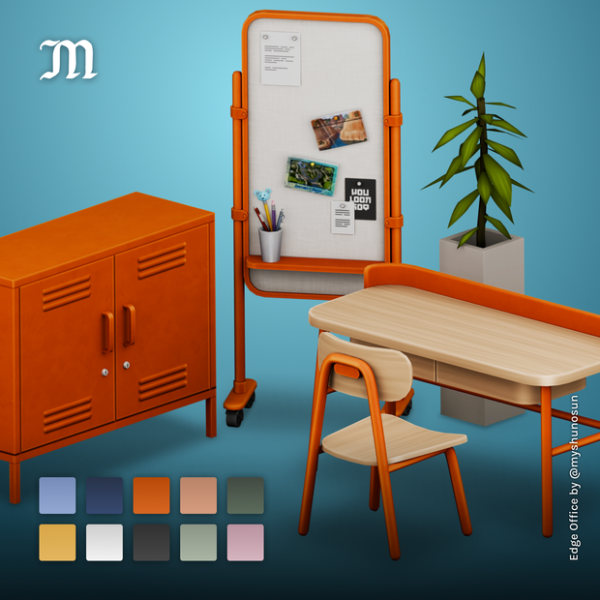 Maxis Match Edge Office by simsfinds - The Sims 4 Custom Content