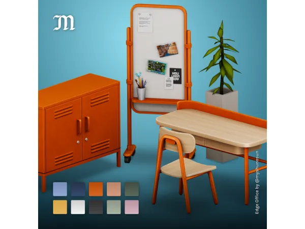Maxis Match Edge Office by myshunosun - The Sims 4 Custom Content