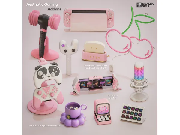 Alpha Aesthetic Gaming Addons by DDAENG Sims - The Sims 4 Custom Content